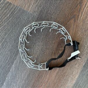 Black and Silver Dog Prong Collar